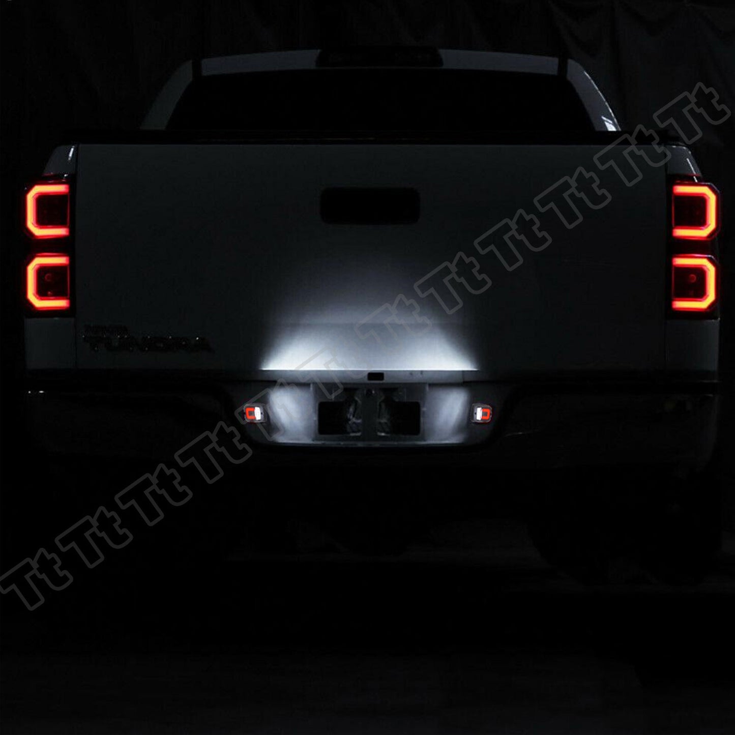 For 1995 - 2004 for Tacoma Red Tube Full LED License Plate Light Rear Light Tag Light - v