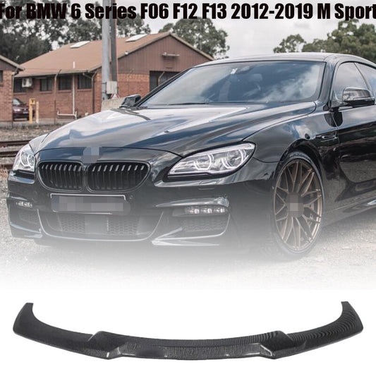 Carbon Fiber Black Front Bumper Lip for BMW 6 Series F06 F12 F13 12-19 M Sport