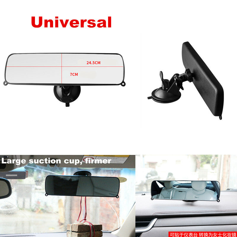 245mm Interior Rear View Suction Cup Mirror For Car Bus SUV Truck Windshield Q