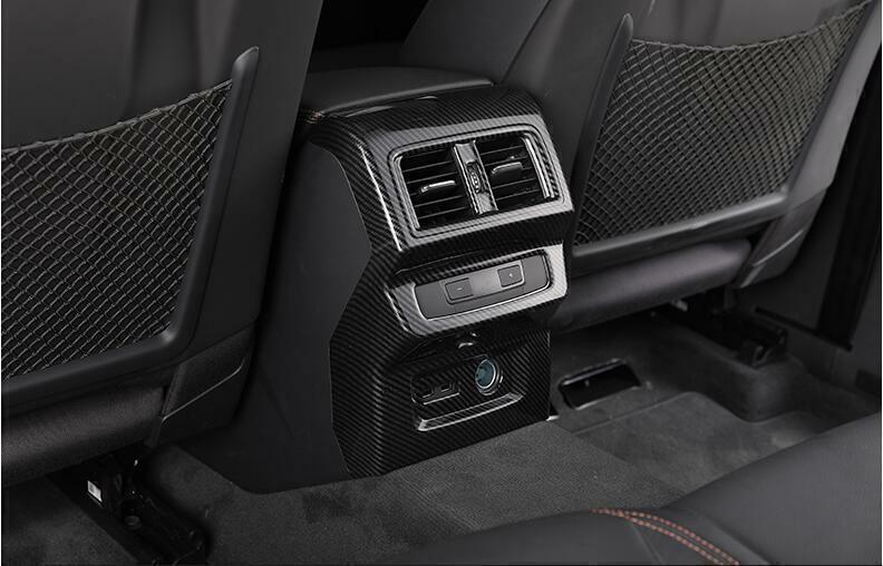 for Audi Q5 SQ5 2018-2023 Carbon Fiber Rear AC Air Outlet Vent Cover Panel Trim