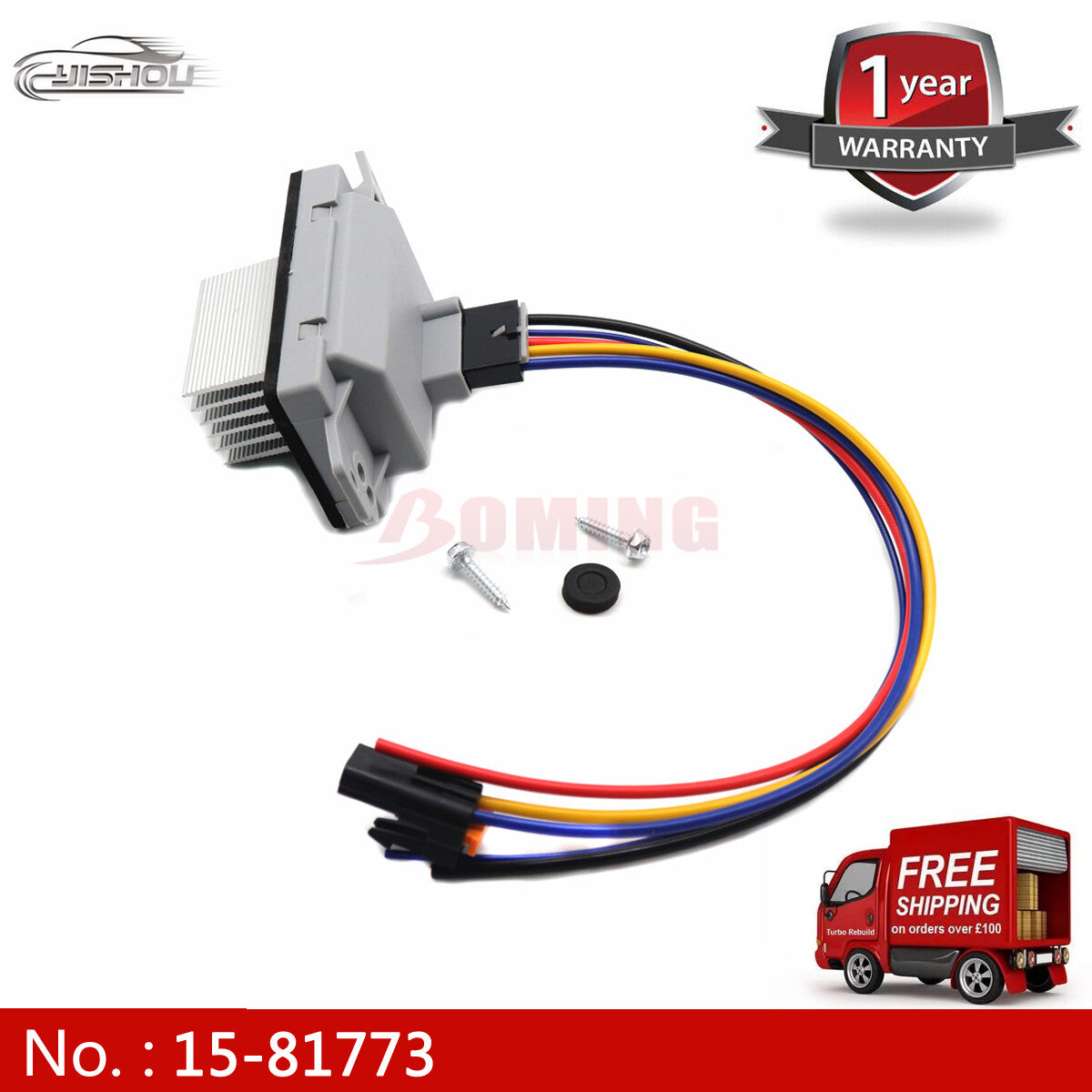 for Chevy Silverado HVAC Blower Motor Resistor Complete Kit w/ Harness 1581773
