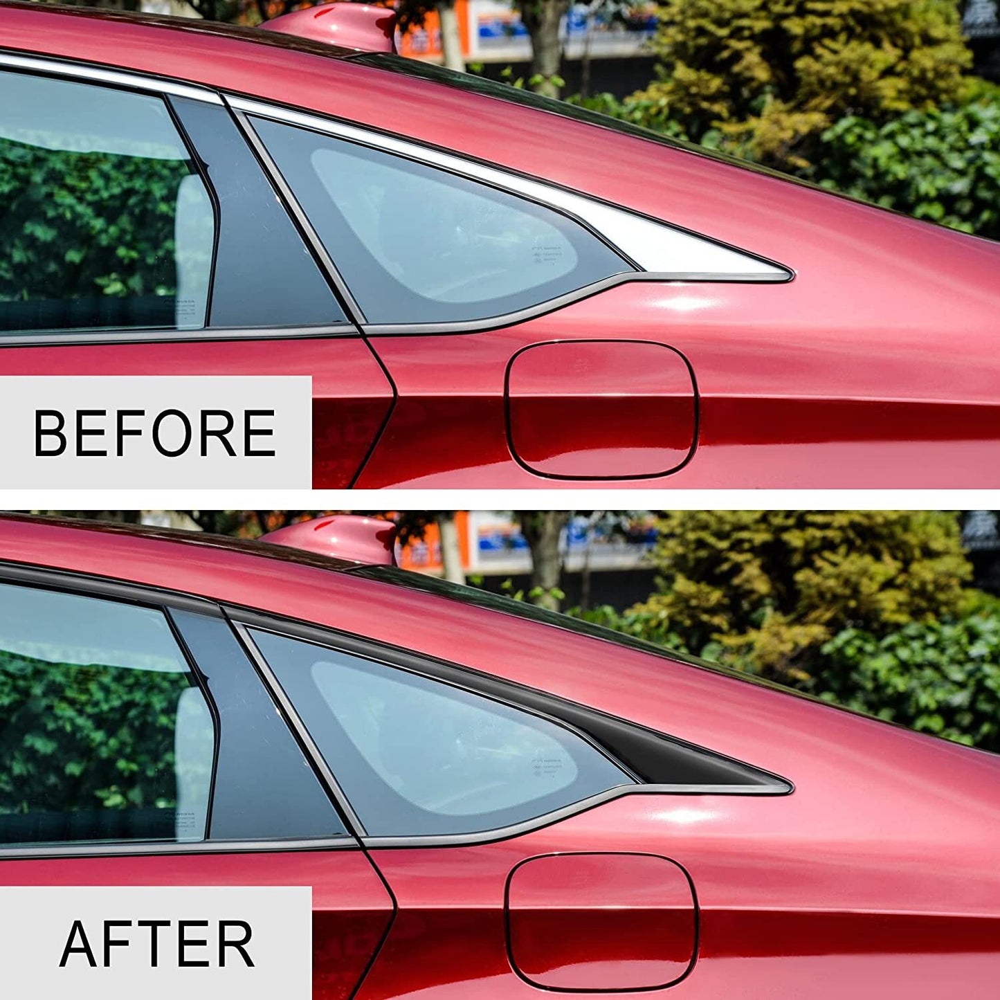 6x Chrome Delete Blackout Side Window Trim for Honda Accord 2018-22 Glossy Black