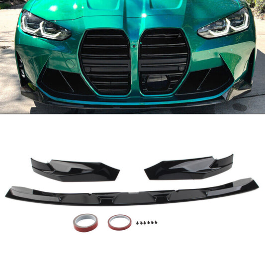 Front Bumper Lip Spoiler for BMW G80 M3 G82 G83 M4 M Sport Bumper 2021-2023 US