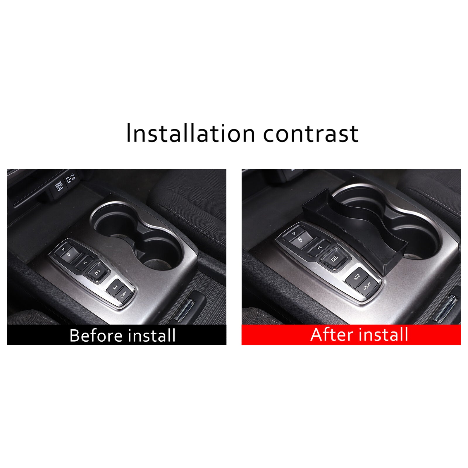 Orange ABS interior handle frame cover decoration suitable for Maverick 2022-2023- v
