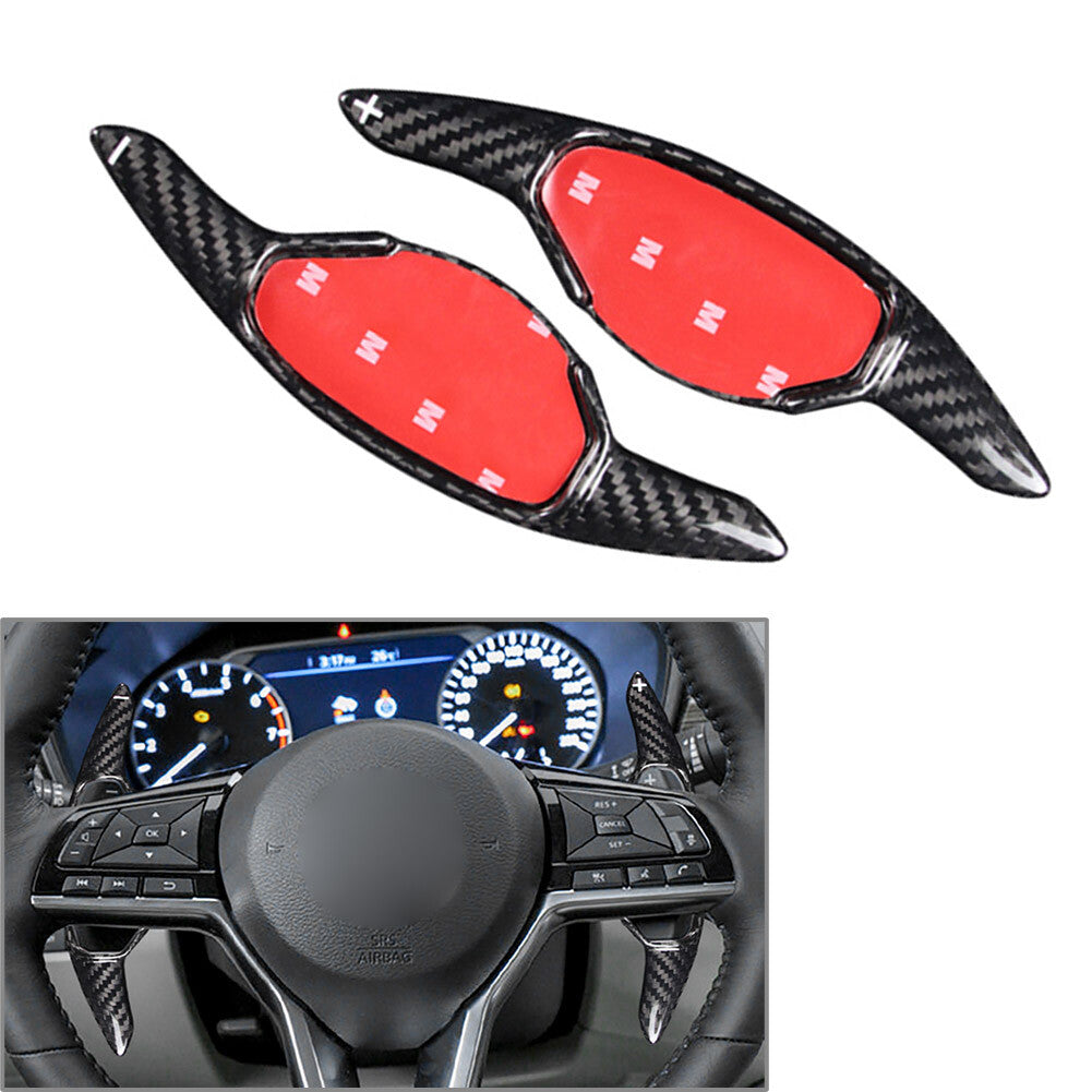 Steering Wheel Shift Paddle Carbon Fiber Black Fit for Nissan Teana Altima 2019-2020