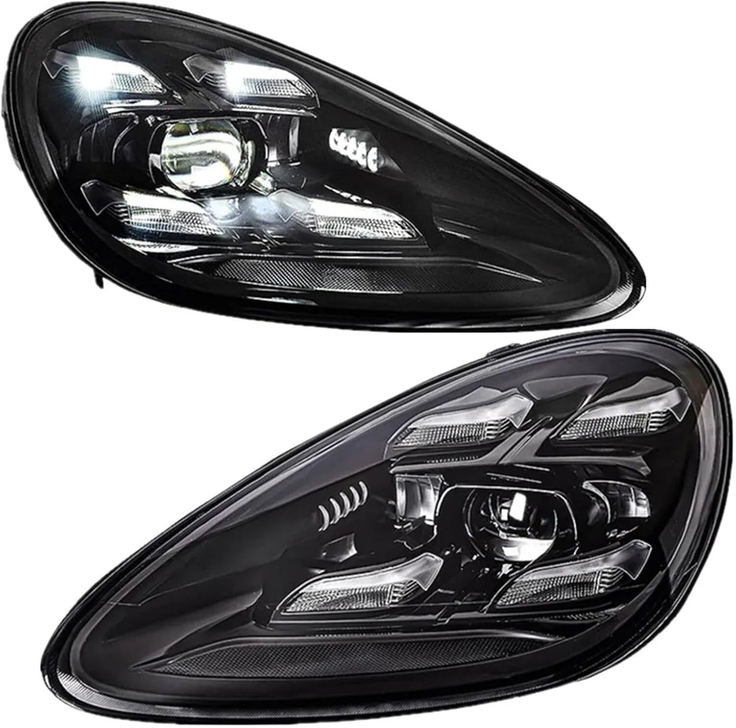 for Porsche for Cayenne 2011-2018 Animation Front Lamps Pair LED Headlight Assembly