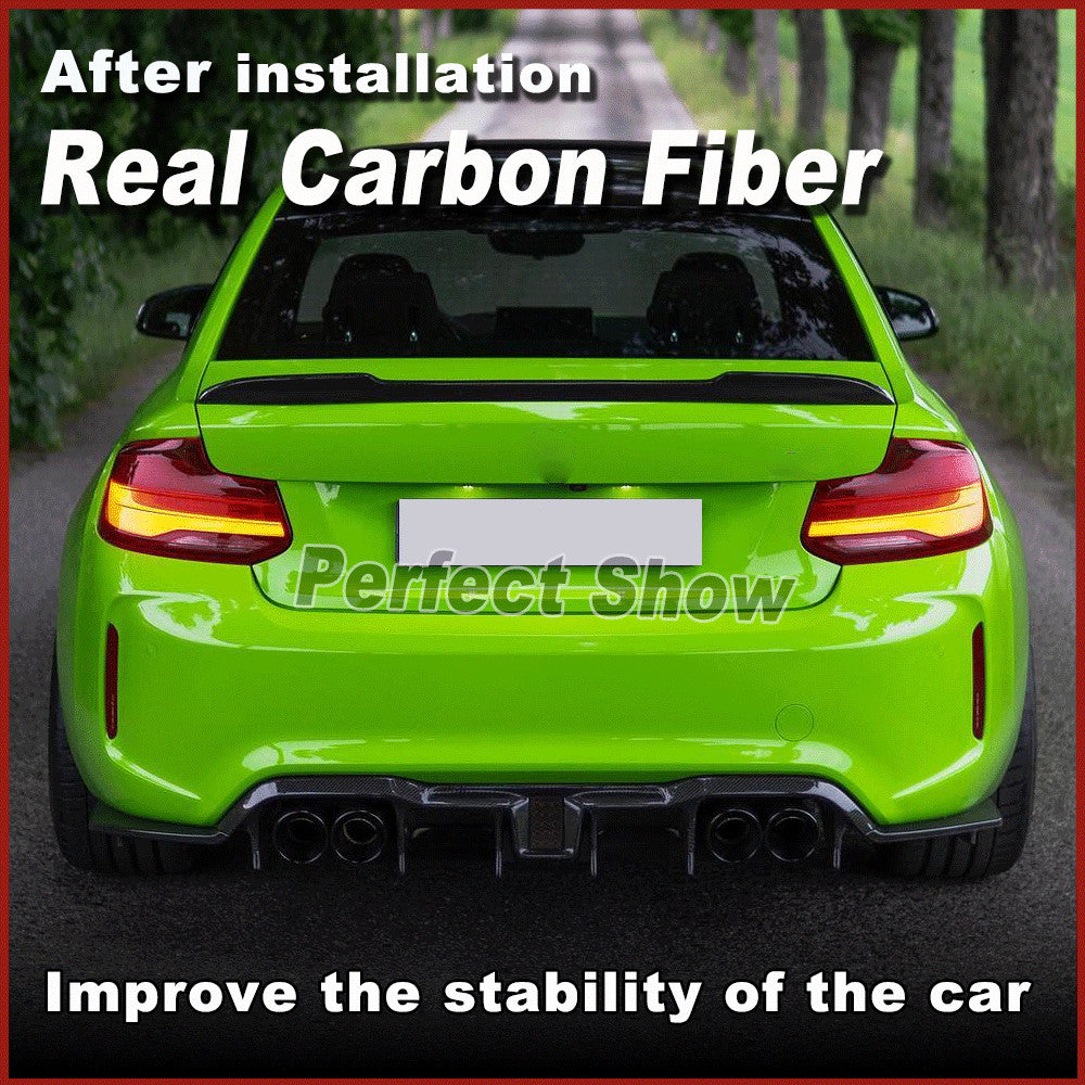 for BMW 2Series F87 M2 Coupe 15-19 Real Carbon Rear Bumper Diffuser Lip Spoiler