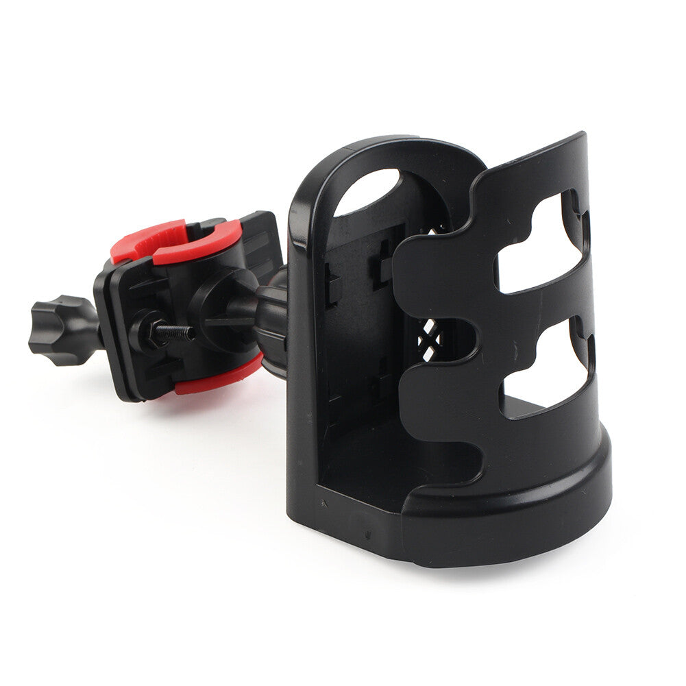 Black Cup Holder Handlebar Mount Drink Water Bottle Fit For Motorcycle ATV Bike Q