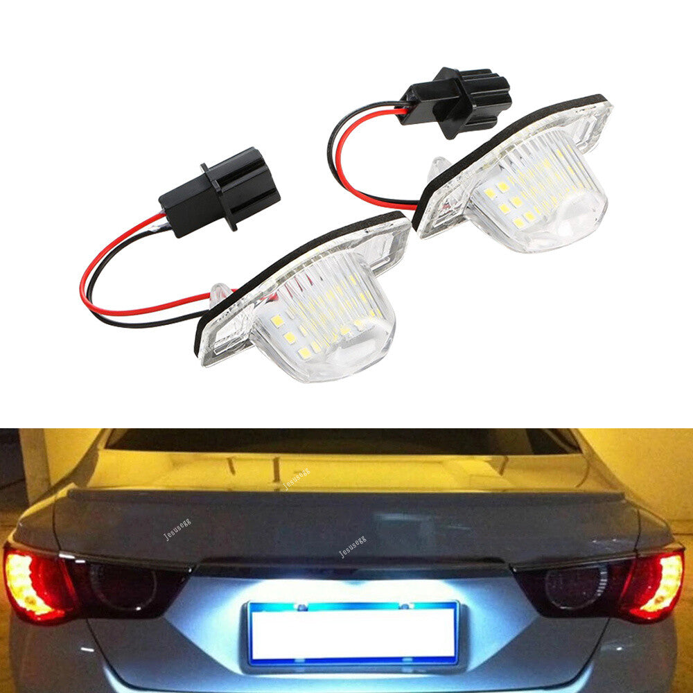 Pair LED Lamp Number License Plate Light for Honda Jazz Odyssey Stream Insight Q