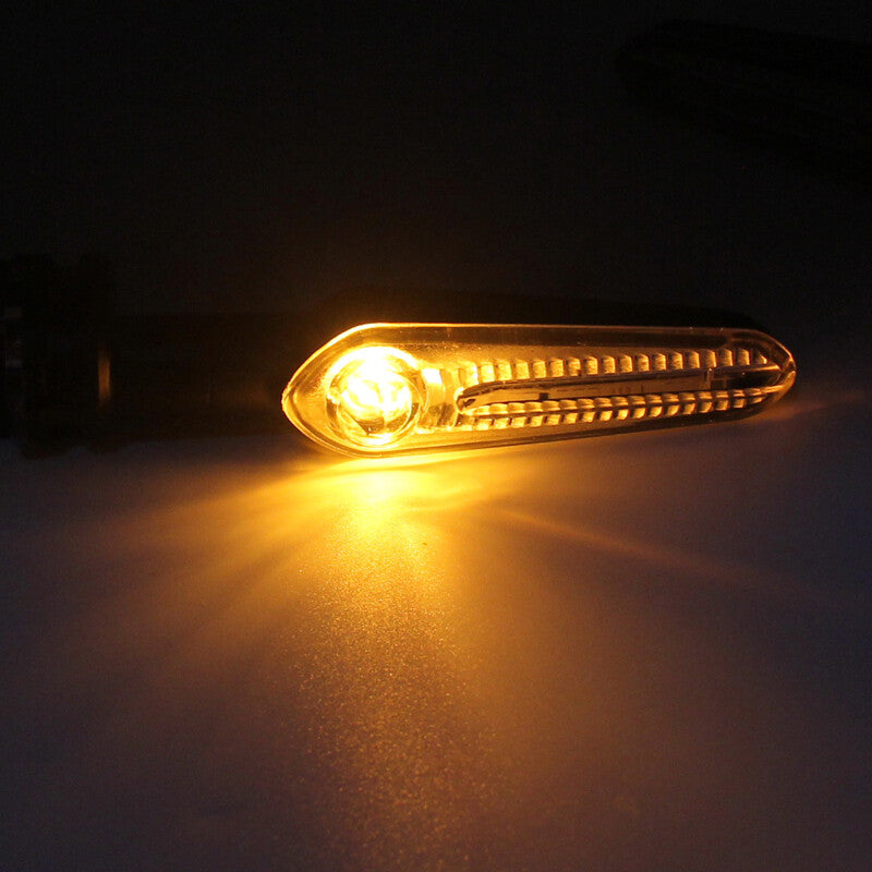 1 pair of 12-volt motorcycle/scooter turn signal indicator lights, amber color - n