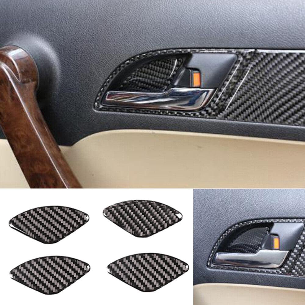 4¡ÁCarbon Fiber Interior Door Handle Bowl Panel Trim for Honda CR-V CRV 2007-2011