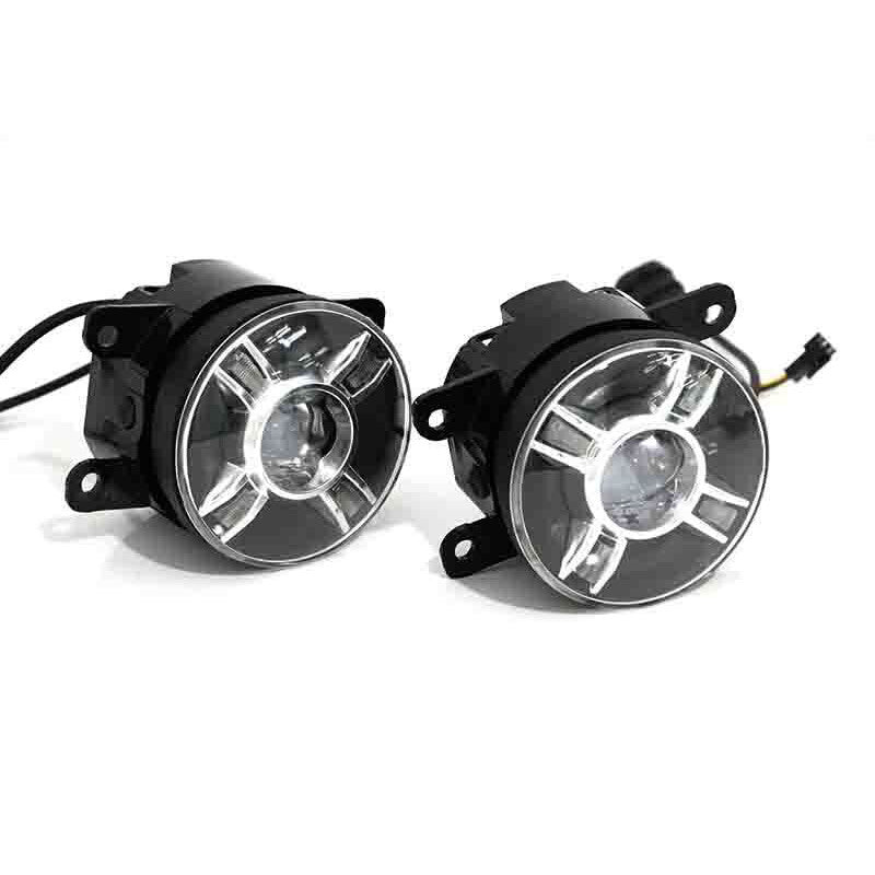 4-color car front LED projector lens, round spotlight, adjustable light ×2- n