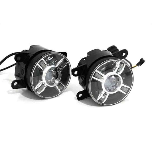 4-color car front LED projector lens, round spotlight, adjustable light ×2- n