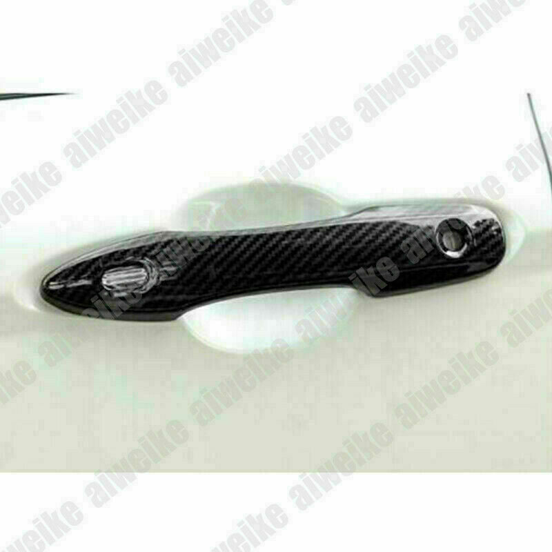 For F150 2015-2020 Gloss Black Side Door Handle Molding Cover Trim v