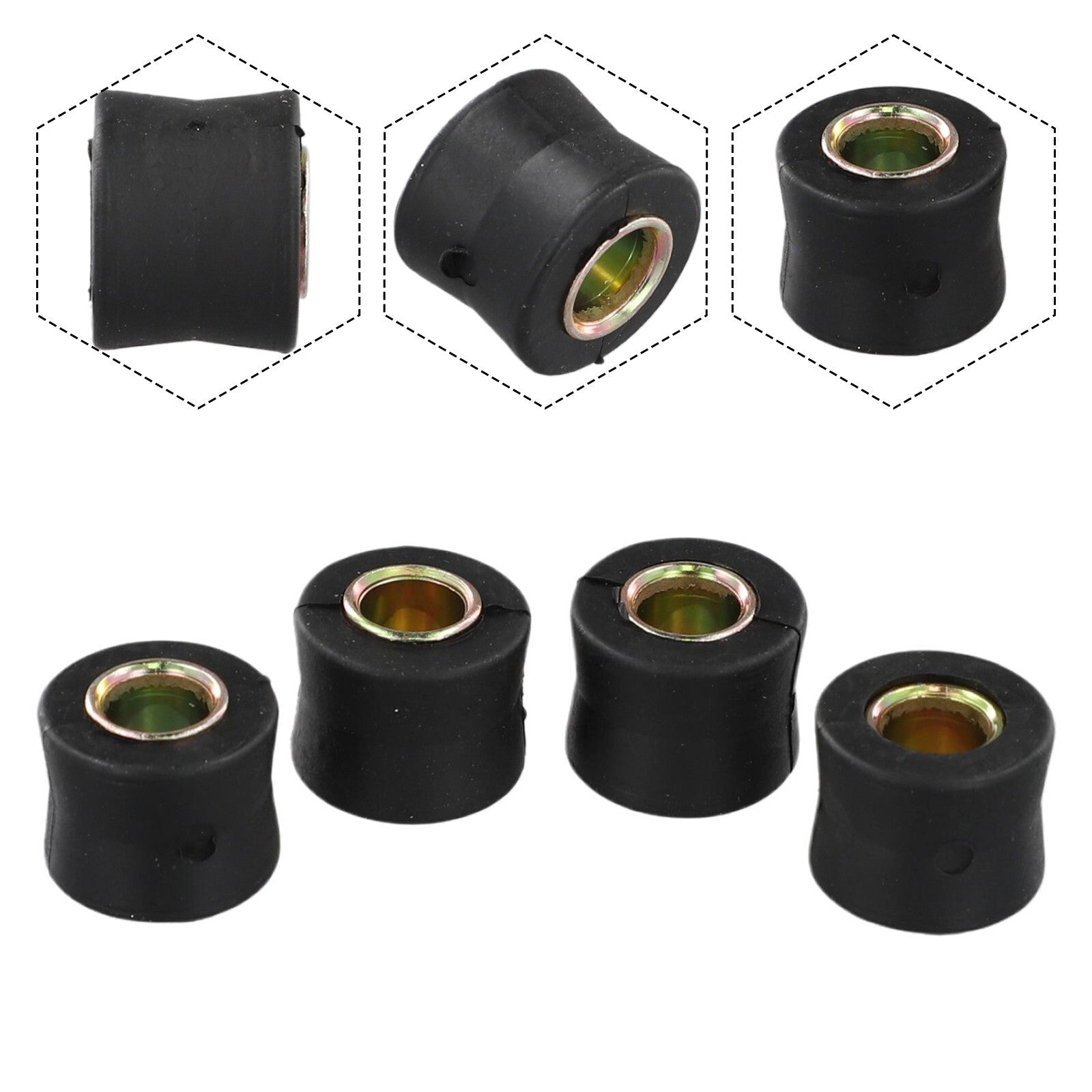 Long lasting 10mm Rubber Suspension Bushes for Quad Dirt Bike ATV (Set of 4)
