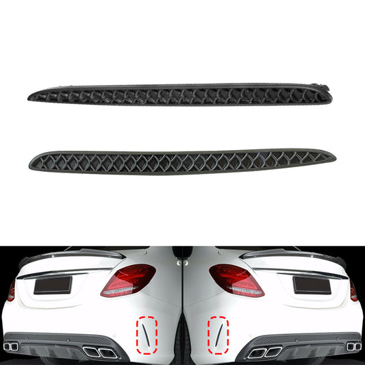 Two rear bumper ventilated grilles are available for the driver and passenger sides of the W205 C-Class. n
