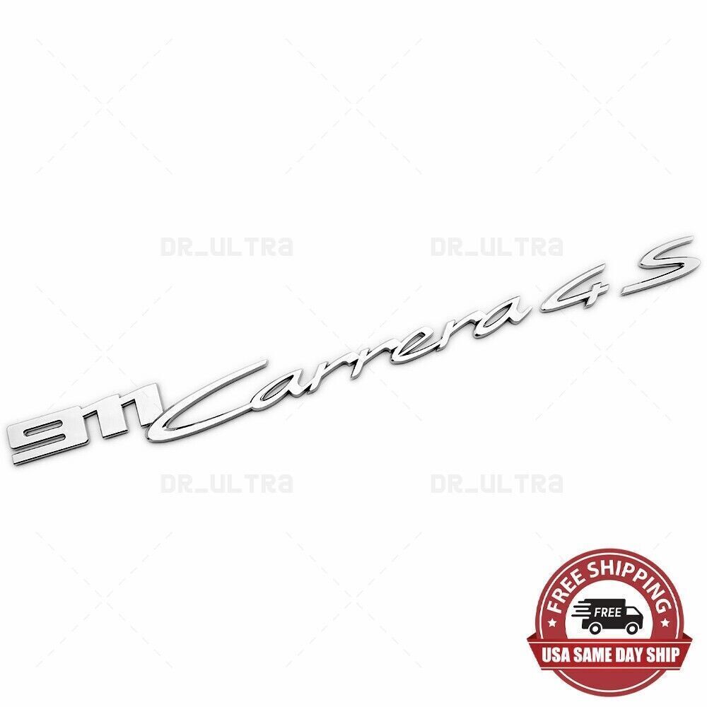 20+ Chrome 911 Carrera 4S Letters Rear Badge Liftgate Emblem Deck Lid