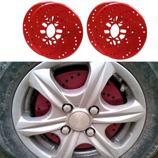 4¡Á Aluminum Auto Wheel Brake Disc Cover Vehicle Decorative Rotor Cross Drilled v