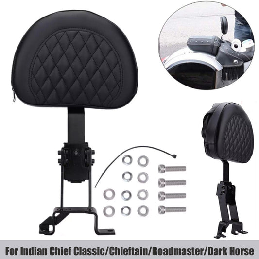 Motorcycle rider/driver backrest cushion suitable for Indian chiefs, Black Horse Road Long-distance motorcycles - n