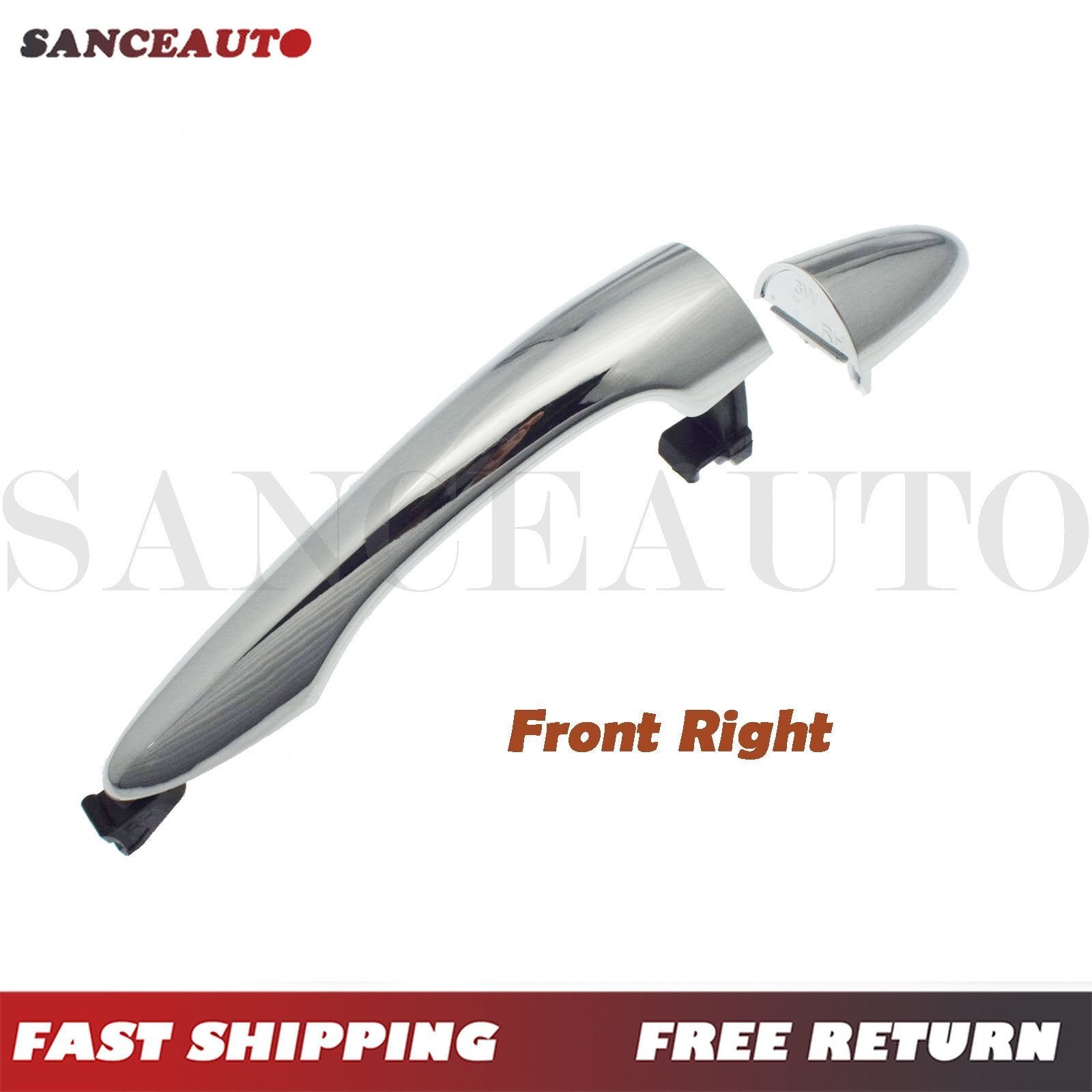 New exterior door handle in chrome for right front passenger side, suitable for Kia 2011 - 2016 - n