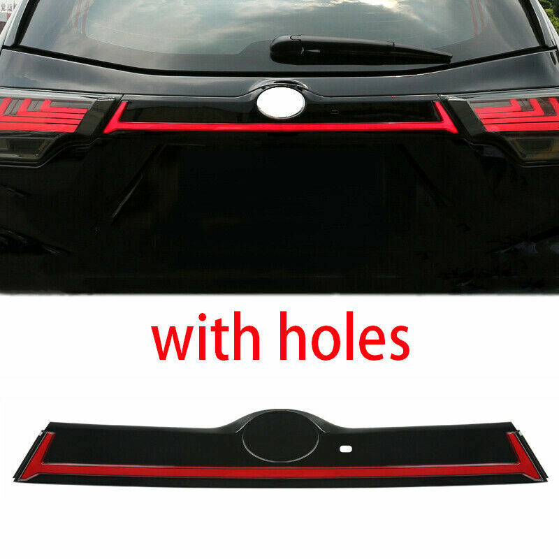 Black Tailgate Trunk LED Tail Light Cover Panel for Toyota Highlander 2014-2019