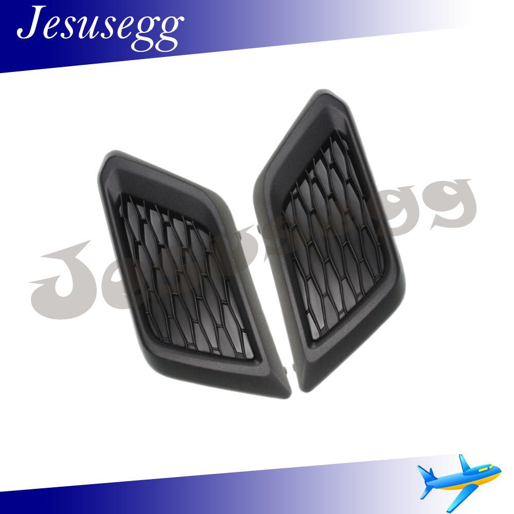 Driver and Passenger Side Front Fog Light Cover for 2014-2016 for Nissan Rogue Black Q