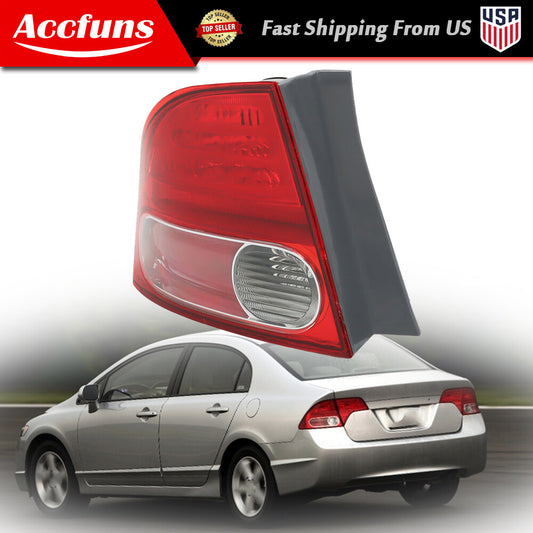 The left rear red transparent taillight assembly is suitable for 2006-2008 for Honda for Civic models. n