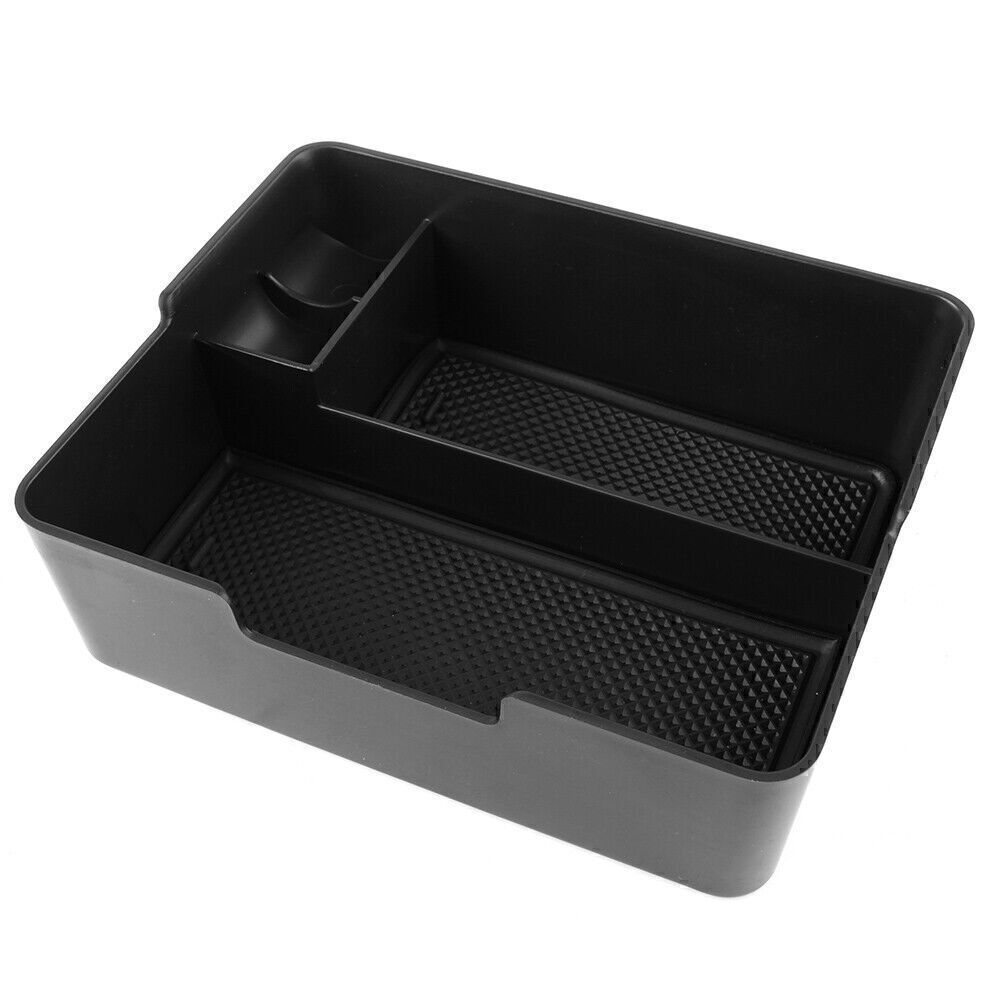 Black Center Console Tray Organizer w/ Coin Sunglasses Holder Fit for Tesla Model 3 Q