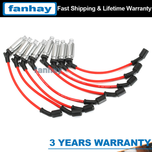 8X Spark Plug Wires for Chevy for GMC LS1 VORTEC 4.8 5.3 6.0L 1999-2006 M8-48322 Q