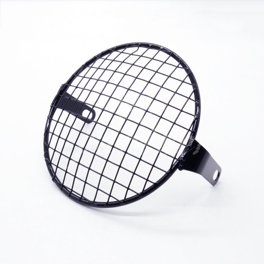 6.3 Retro Metal Motorcycle Grill Side Mount Headlight Cover Mask Cafe Racer CB Q