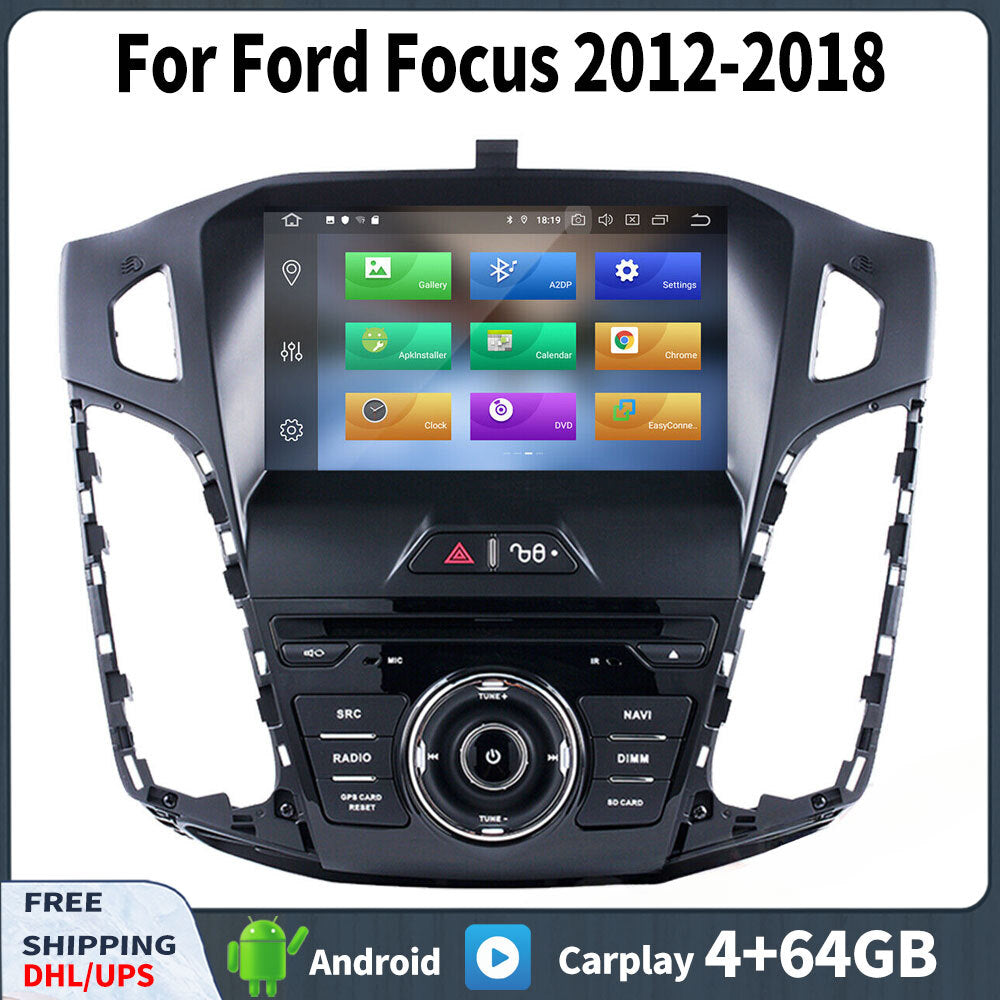 Android Auto CarPlay for Ford Focus 2012-2018 Car Stereo Radio GPS Player Screen