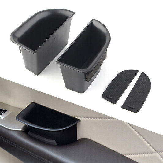 Front Door Handle Armrest Storage Box Tray Bin Kit for Lincoln MKC 2013-2018 Car