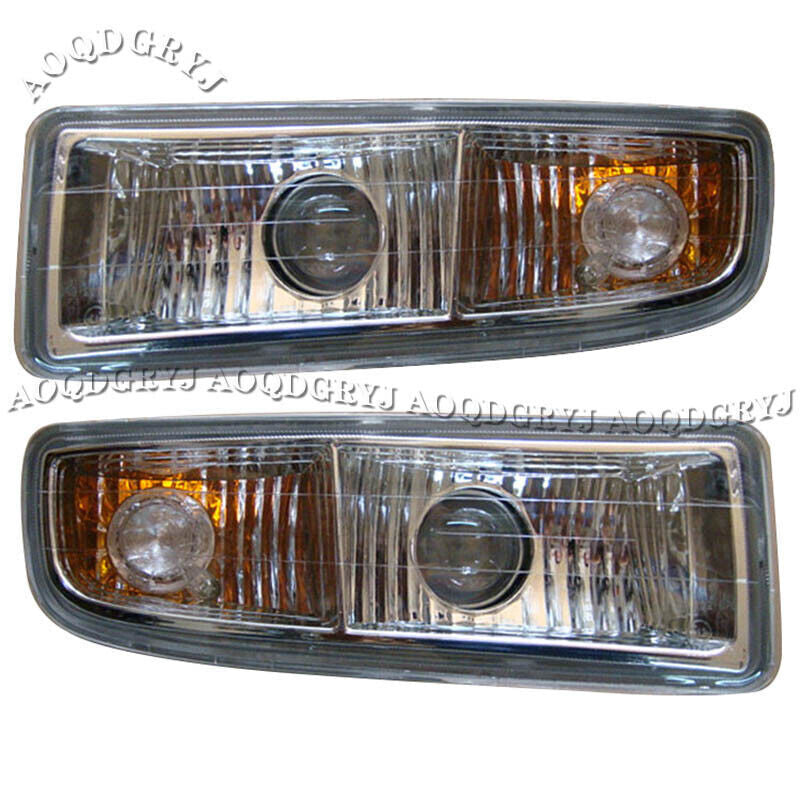 Pair Front Bumper Fog Light Driving Lamp Housing Kit for Lexus LX470 1998-2002