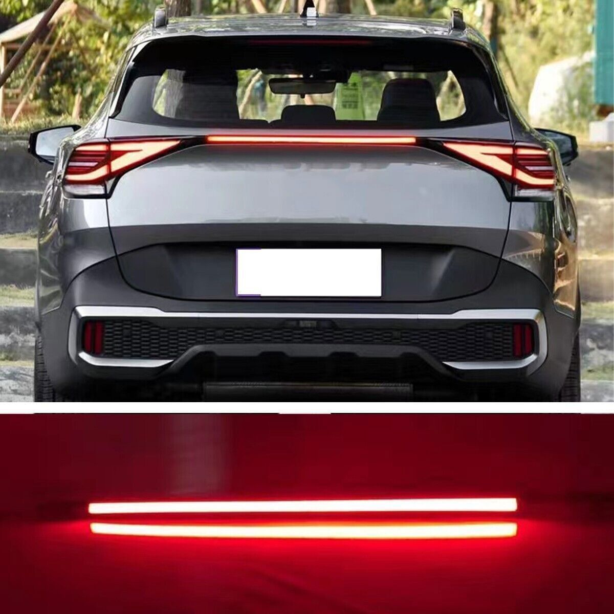 for Kia Sportage 2023 2024 LED Rear Trunk Brake Light Bar Strip Tail Lamp Cover