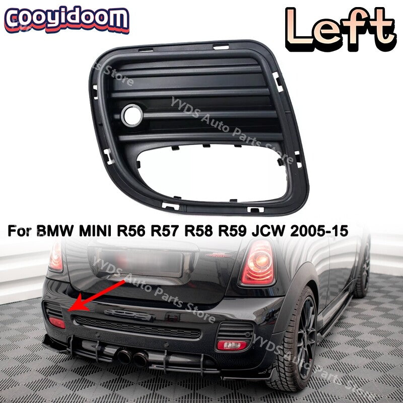 Left Rear Fog Light Frame Grille for BMW for MINI R56 R57 R58 R59 JCW 2005-15