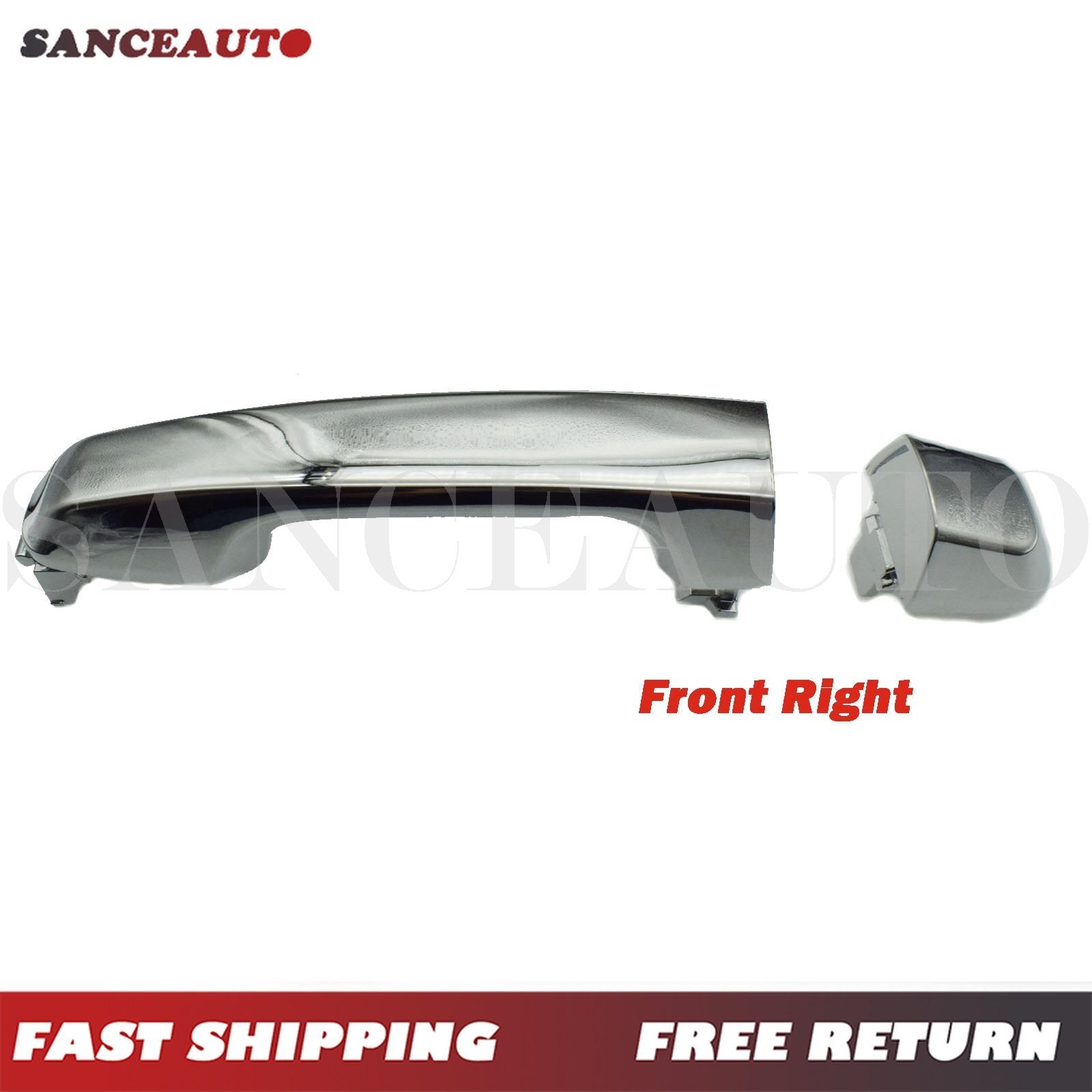 Chrome front right exterior door handle for 2010-2018 4Runner and for Lexus GX460 v