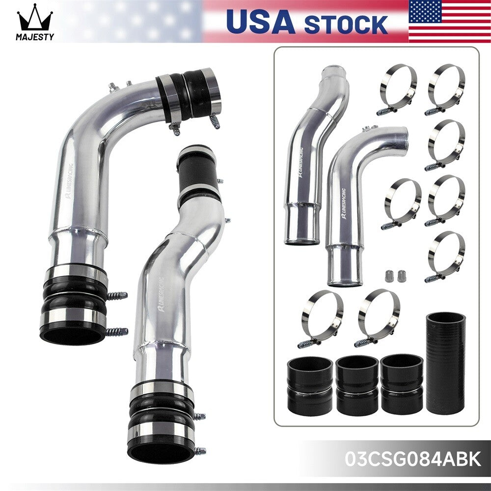 Polished Intercooler Pipe Kit Boots For 2007.5-2009 for Dodge for Ram 2500 3500 6.7L