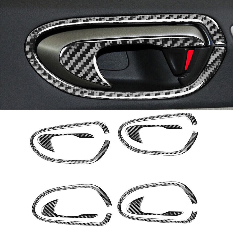 8PCS for Honda for Civic 8th 2006-11 Carbon Fiber Interior Door Handle Cover Trim