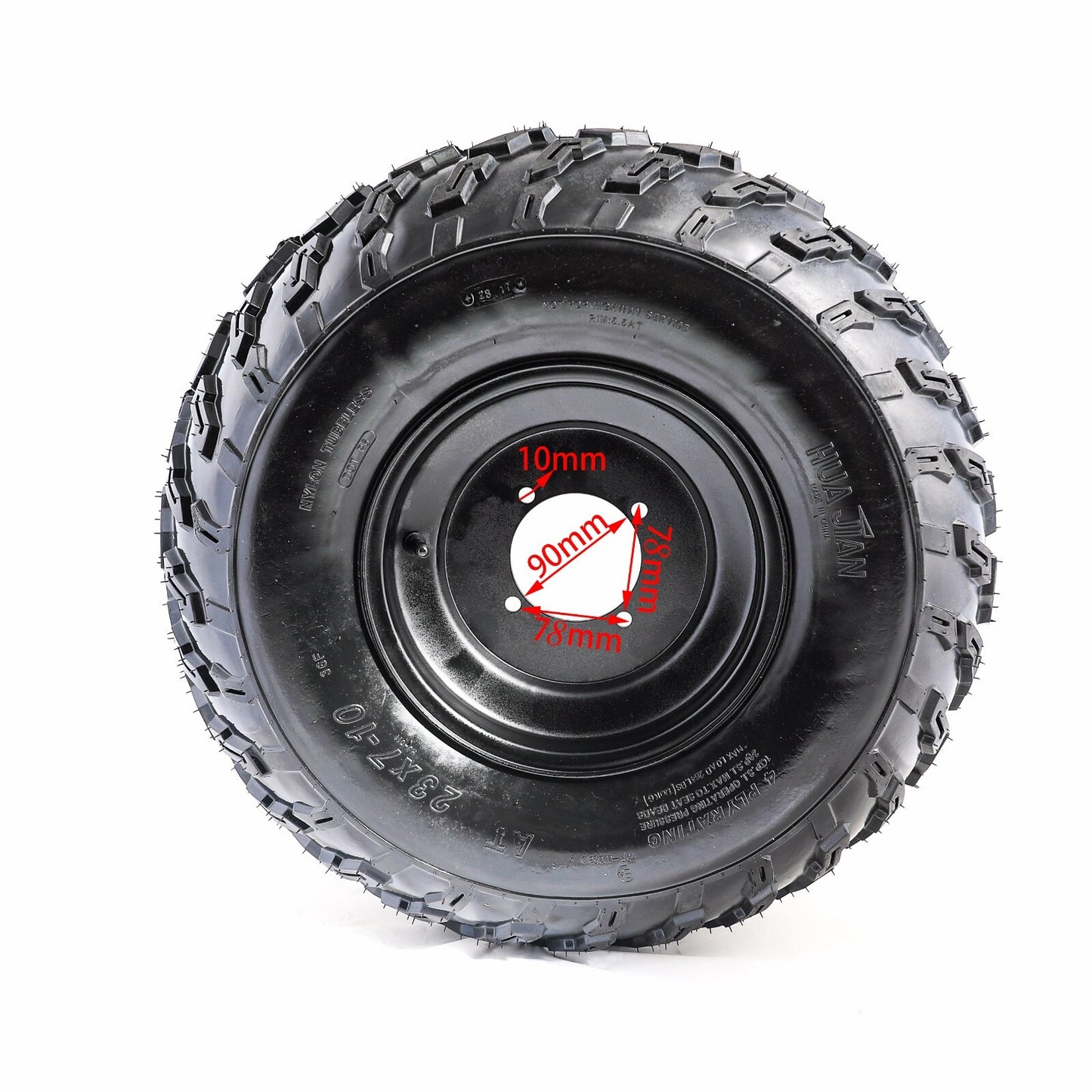 10-inch all-terrain vehicle tire rim 23x7-10 23x7x10 tire wheels suitable for four-wheel off-road vehicles, lawnmowers, and Kazuma go-karts.