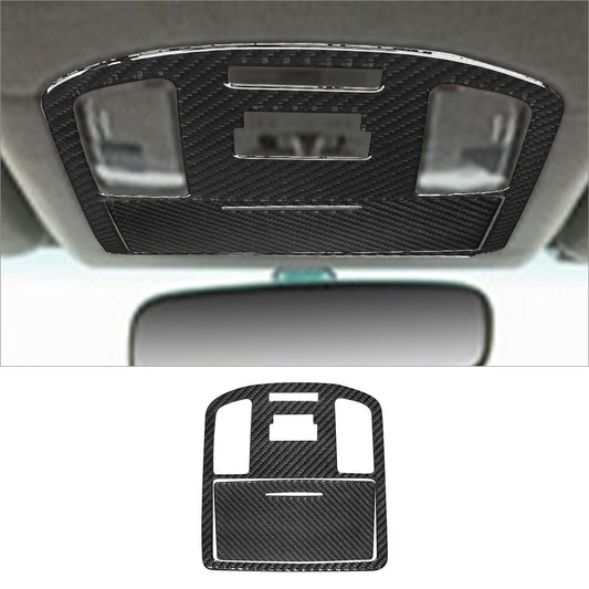 2-Piece Carbon Fiber Interior Dome Light and Console Cover Trim for Toyota Hilux