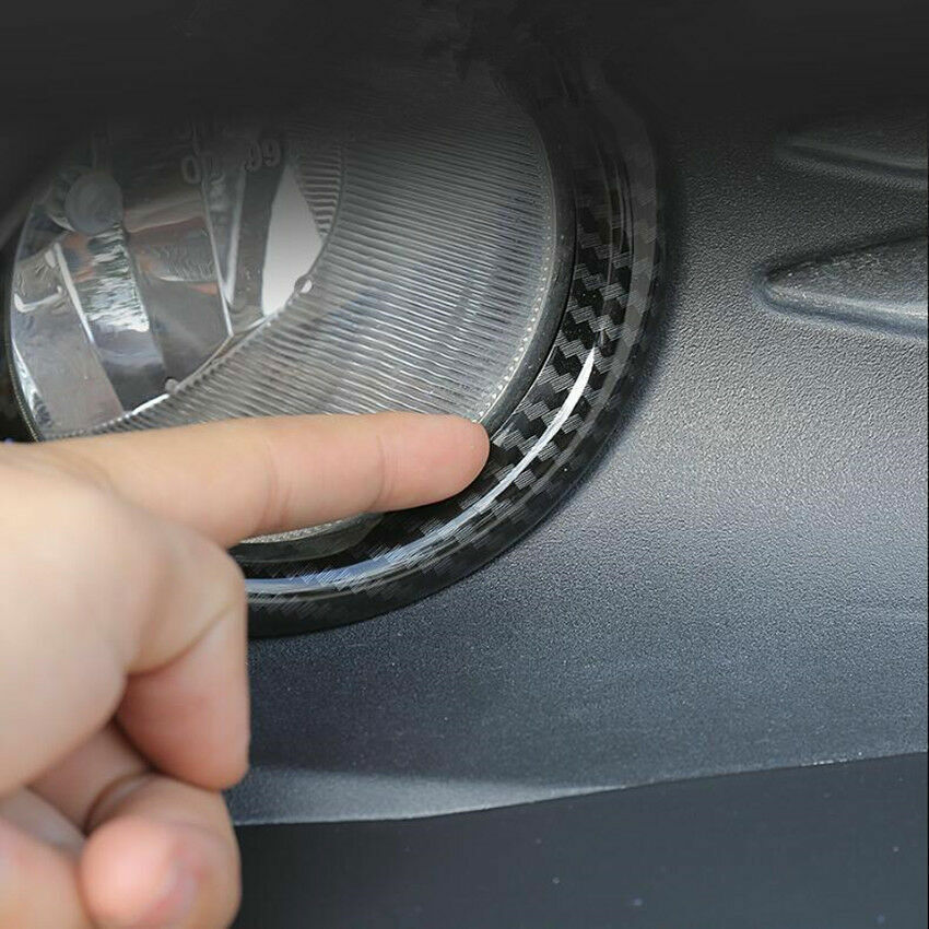 Carbon Fiber Front Fog Lamp Light Cover Ring Trim for Toyota C-HR CHR 2016-2019