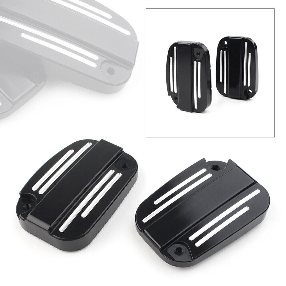 for Harley Touring Street Road Glide Left& Right Brake Master Cylinder Cover Cap Q
