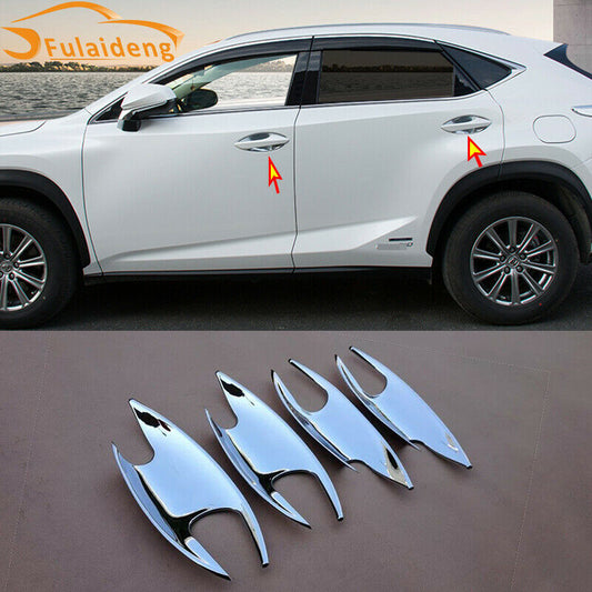 4P for Lexus NX NX200T NX300H 2015-2021 Chrome Side Door Bowl Handle Trim Cover