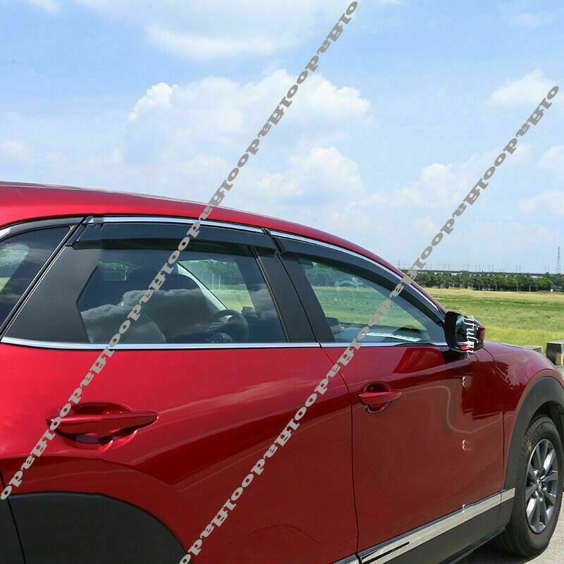 Window Visor Door Cover Vent Sun Shade Rain Guard Trim for mazda CX-30 2020-2022