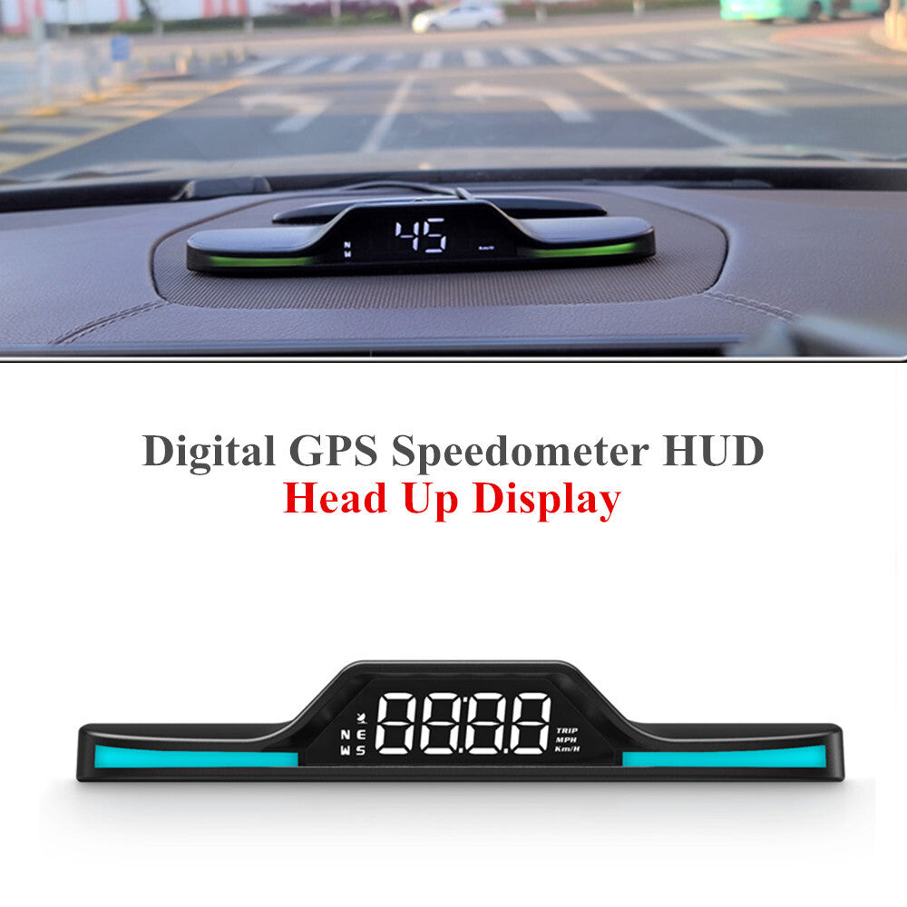 Car Truck Digital GPS Speedometer HUD Head Up Display MPH Overspeed Alarm v