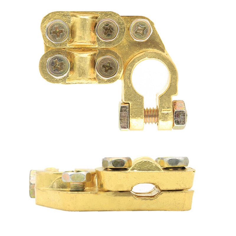 2-Piece Heavy Duty Battery Top Post Cable Terminal Wire Terminal 5-Screw Set M6/M8