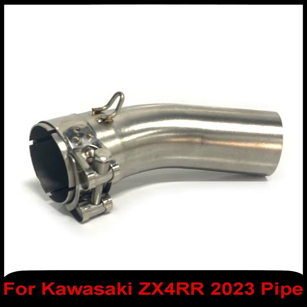 51mm Dirt Bike Escape Exhaust Middle Link Pipe for Kawasaki ZX4RR 2023+ Mid Pipe