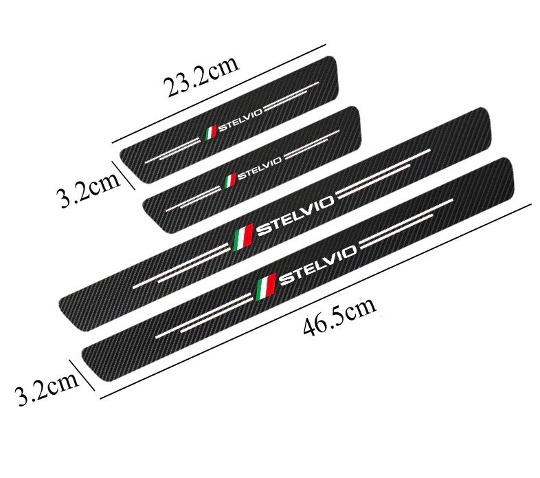 Suitable for Alfa Romeo for Stelvio car side mudguard and window badge stickers with carbon decals- v