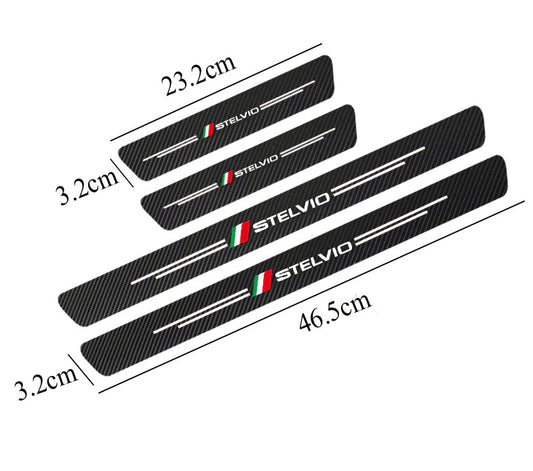Suitable for Alfa Romeo for Stelvio car side mudguard and window badge stickers with carbon decals- v