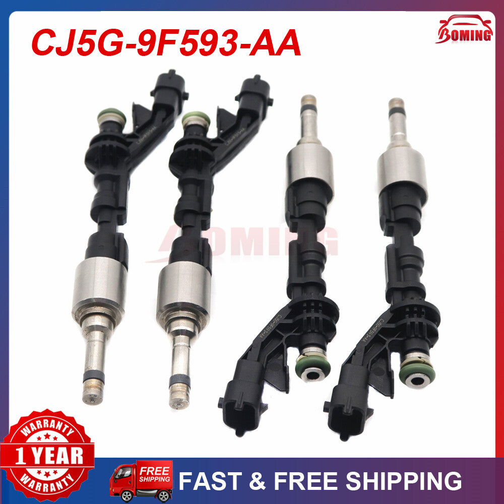 4X New CJ5G-9F593-AA Fuel Injector GDI for Ford Escape for Ford Fiesta 1.6L Turbo